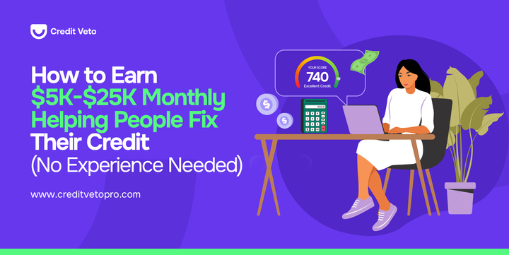 Lady in white dress sitting with cross legs on a desk and working on her credit repair business which pays well